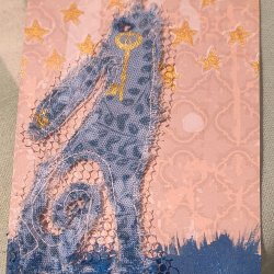 Blue hare under the stars