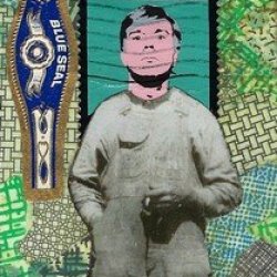 Postage Stamp folks - Grandpa Andy with cig