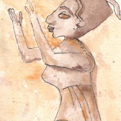 Let's Go Digging:  Queen Nefertiti offering to Aten, Egypt