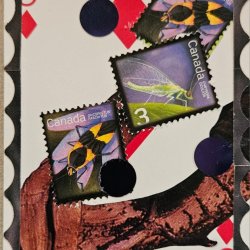 3 of diamonds postage stamps
