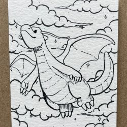 Dragonite in clouds