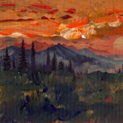 Sunset in the Mountains