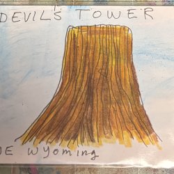 Devils tower colored pencil