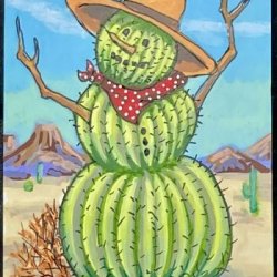 Barrel Cactus Cowboy