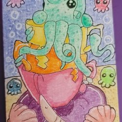 colored pencil octopus