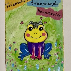 Friends - Frog and Fly; for F-Athon, traded