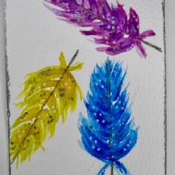 3 feathers