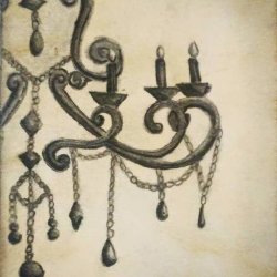 Charcoal chandelier