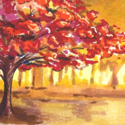 Colors of Autumn - Silhouettes in Yellow
