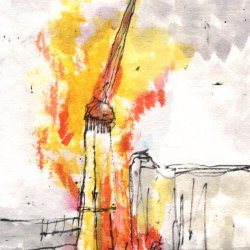 Fire at Notre Dame, France
