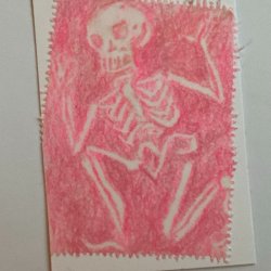 Skellie with PINK background