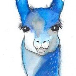 Llama in blue NOT AVAILABLE