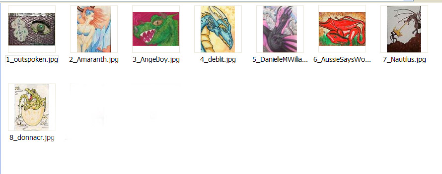 2015 August Monthly Contest Entrants - Theme Dragons