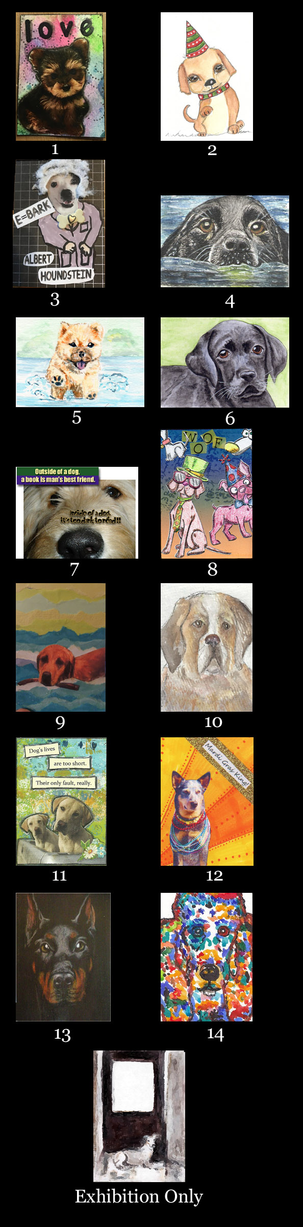 2017 April Monthly ATC Contest Entries - Theme: Dogs