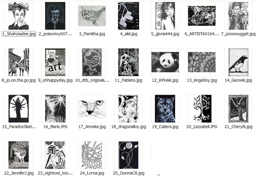 2017 January Monthly ATC Entrants - Theme: Black & White