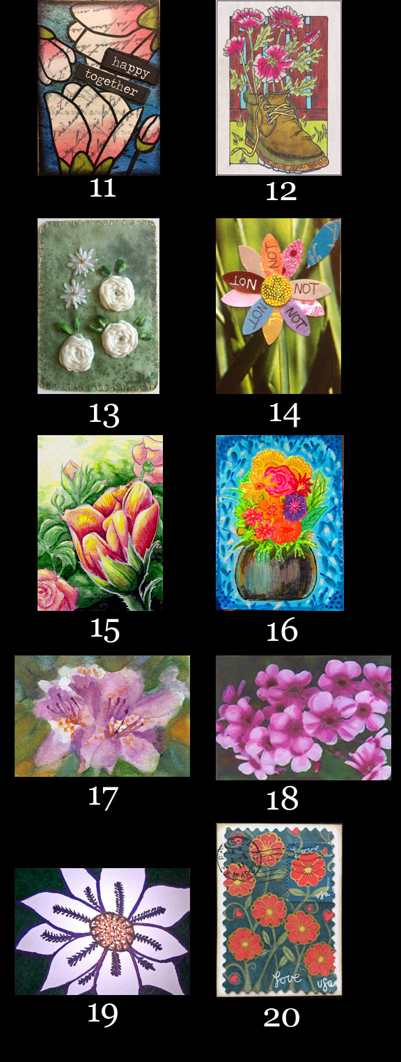 2017 Monthly ATC Contest MAY - Flowers theme