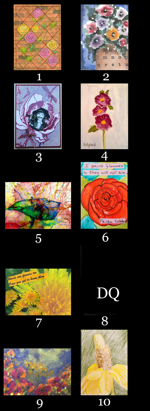 2017 Monthly ATC Contest MAY - Flowers theme