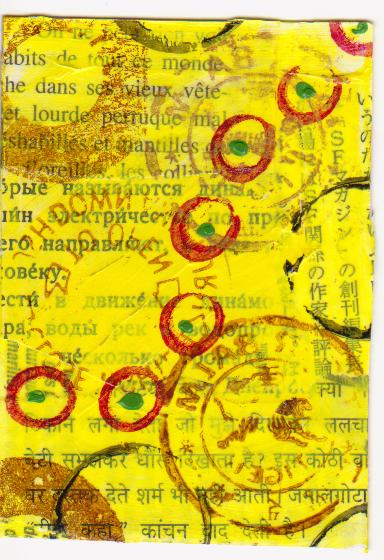 A La Carte Mixed Media ATC Swap