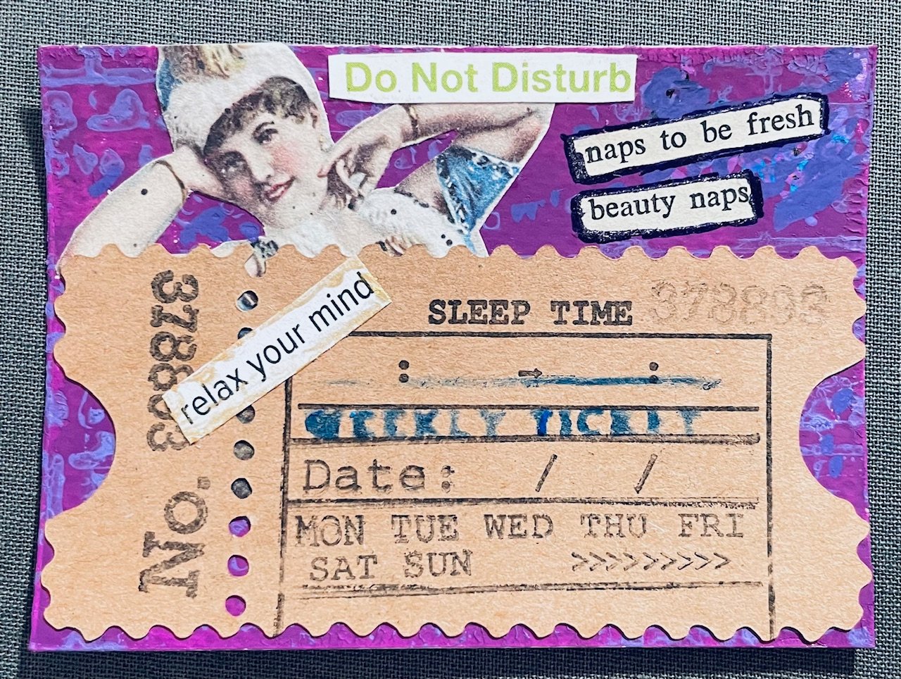 A ticket for a nap