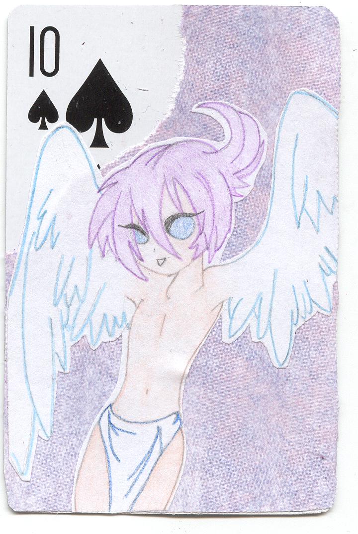 Altered Playing Card - Angel