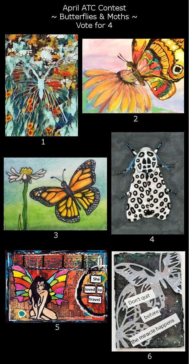 April 2018 ATC Contest - Butterflies & Moths