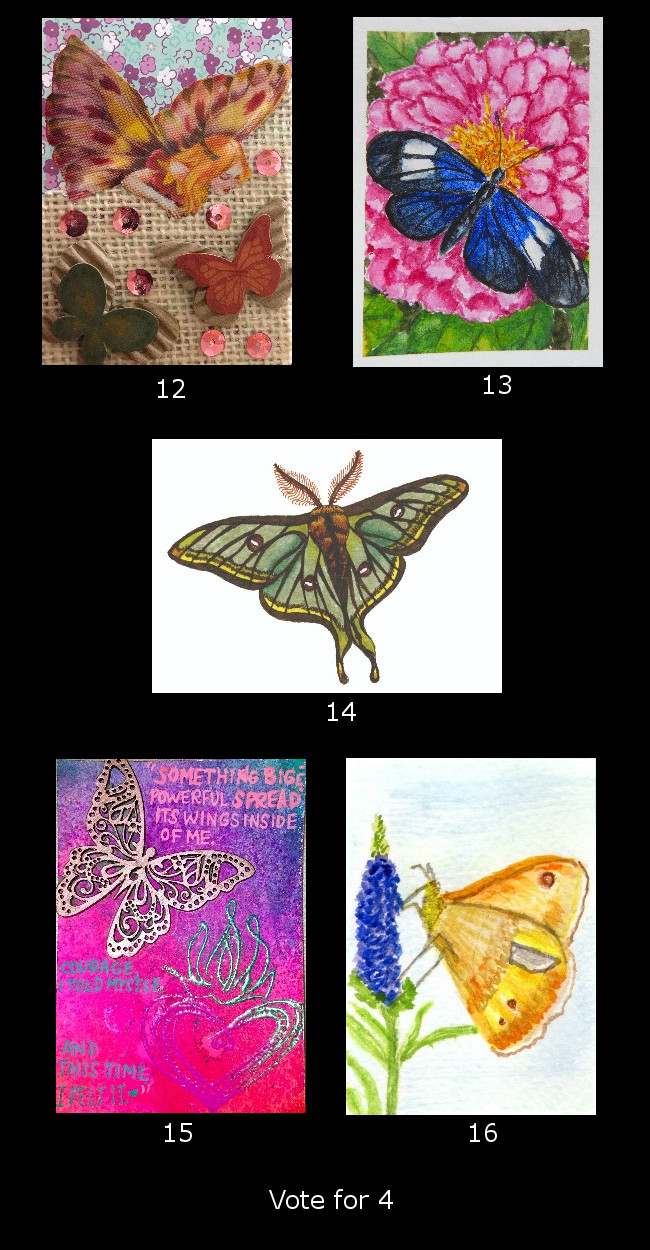 April 2018 ATC Contest - Butterflies & Moths