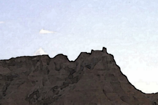 Badlands Silhouette - Digital