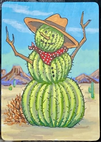 Barrel Cactus Cowboy