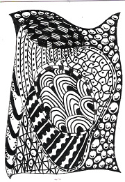 Black and White Zentangle Inspired
