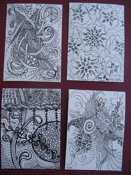 Blank and white Zentangles