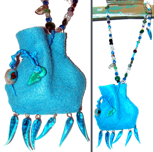 Blue Earth Amulet Bag
