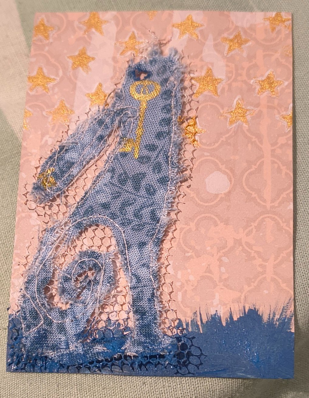 Blue hare under the stars