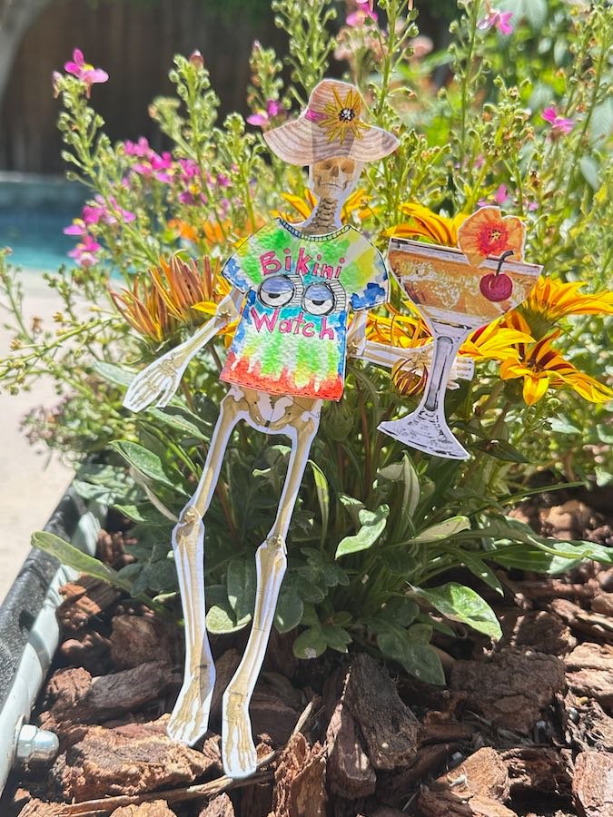 "Bring me another Mai Tai!" Skellie Art Doll
