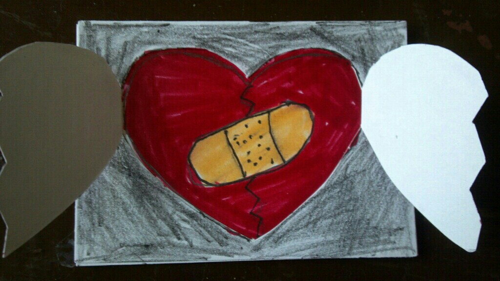 Broken heart door