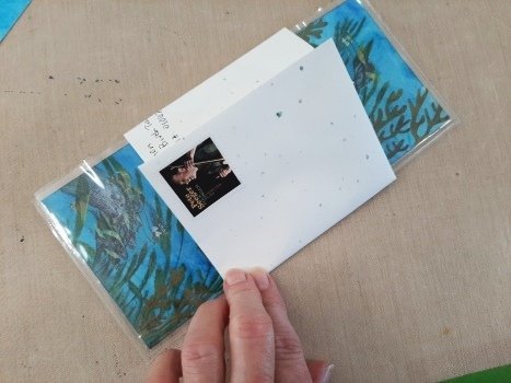Business size SASE folded in thirds