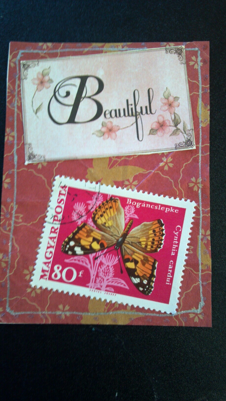 Butterfly and Bug postage stamp