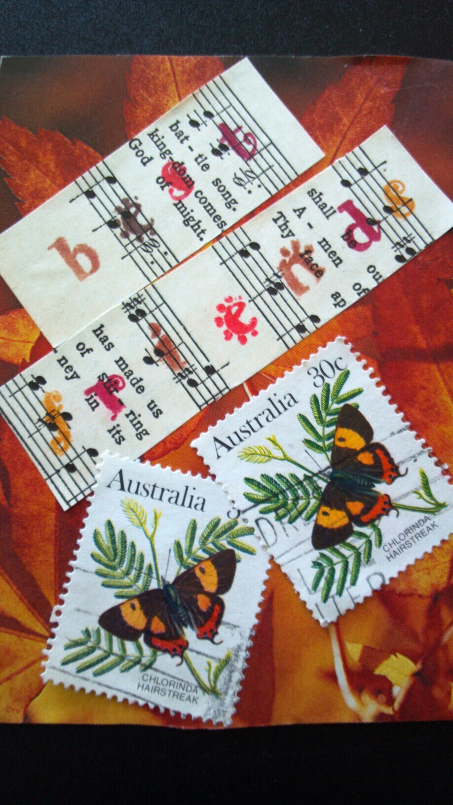 Butterfly and Bug postage stamp