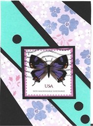 "Butterfly in Lilac and Aqua"