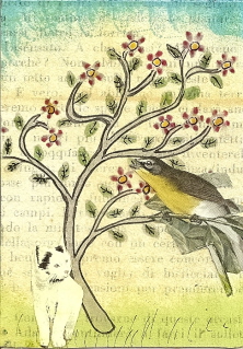 Cat, Bird & Tree