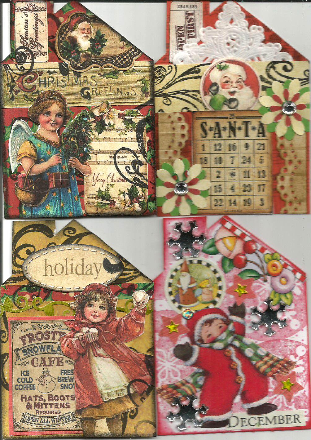 Christmas House atc swap