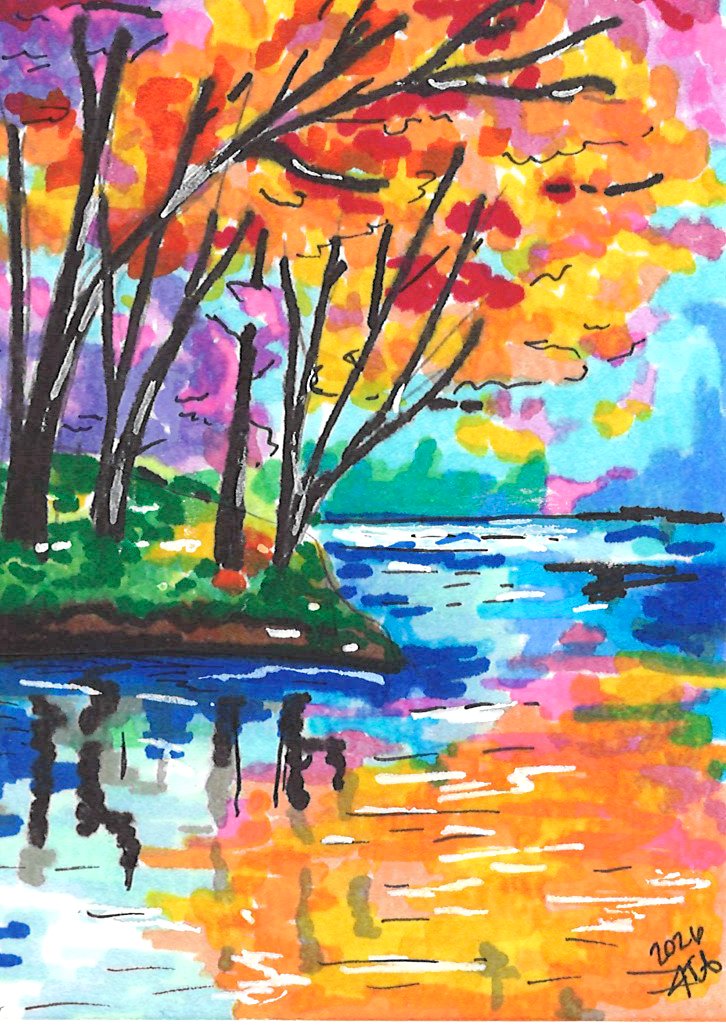 Colors of Autumn - Reflections of Leaves