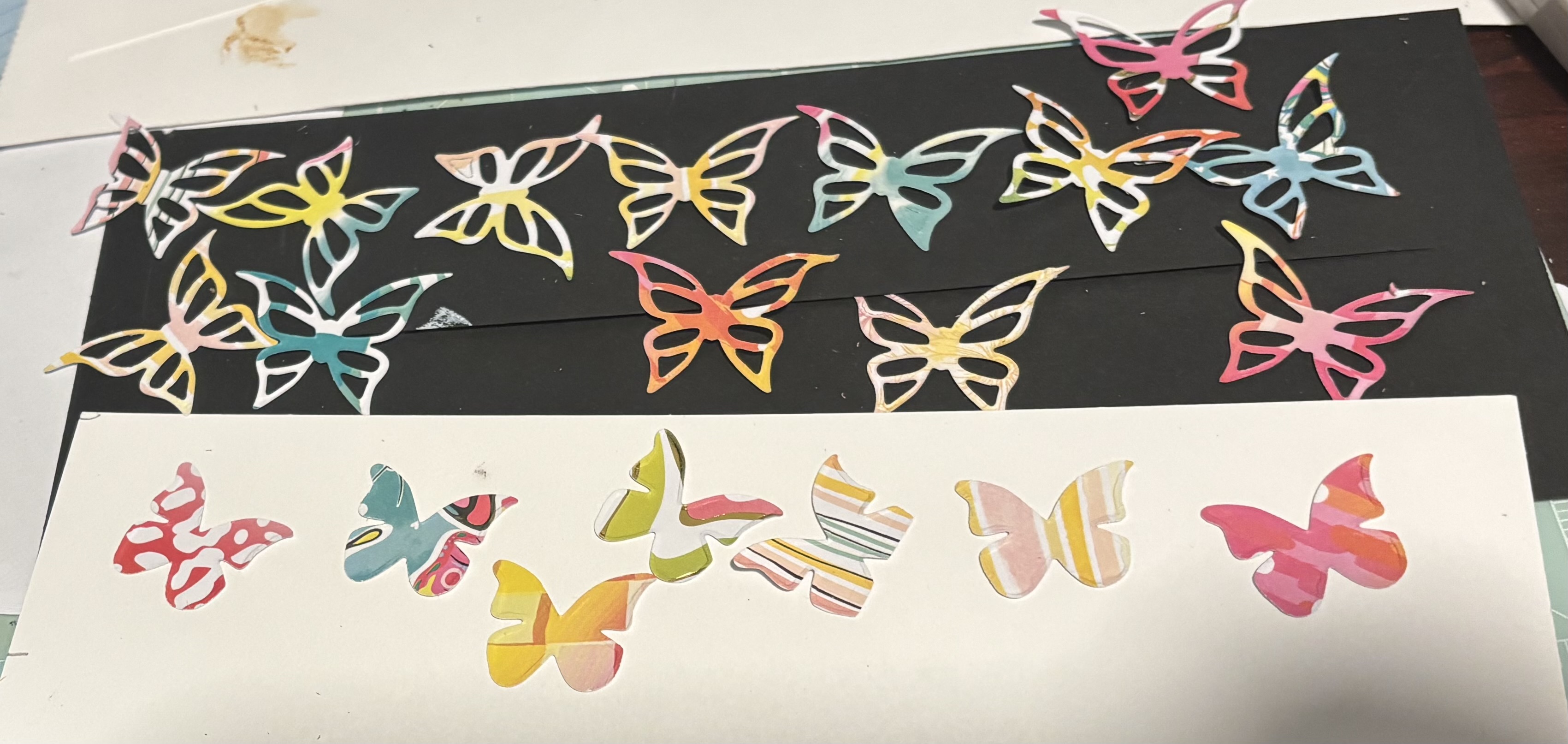 Die cut butterfly examples
