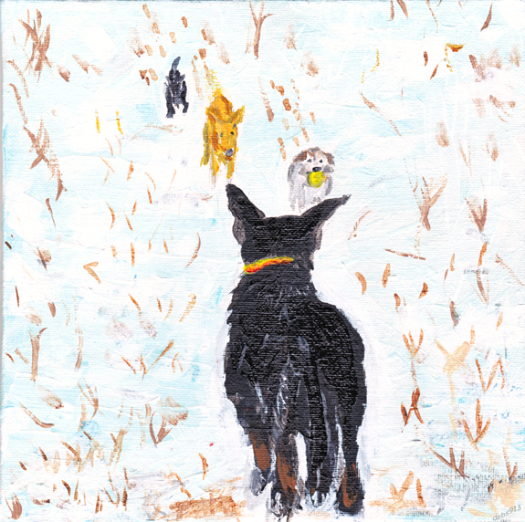 Dogs in Snow