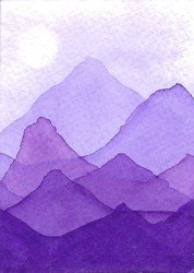 Eighth Color Cube #037 Purple Peaks