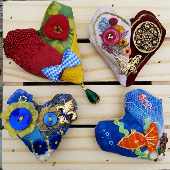 Embellished hearts