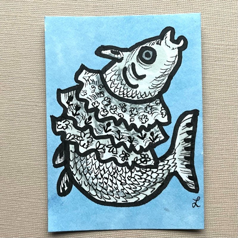 Fish with Fancy Flowery Frills