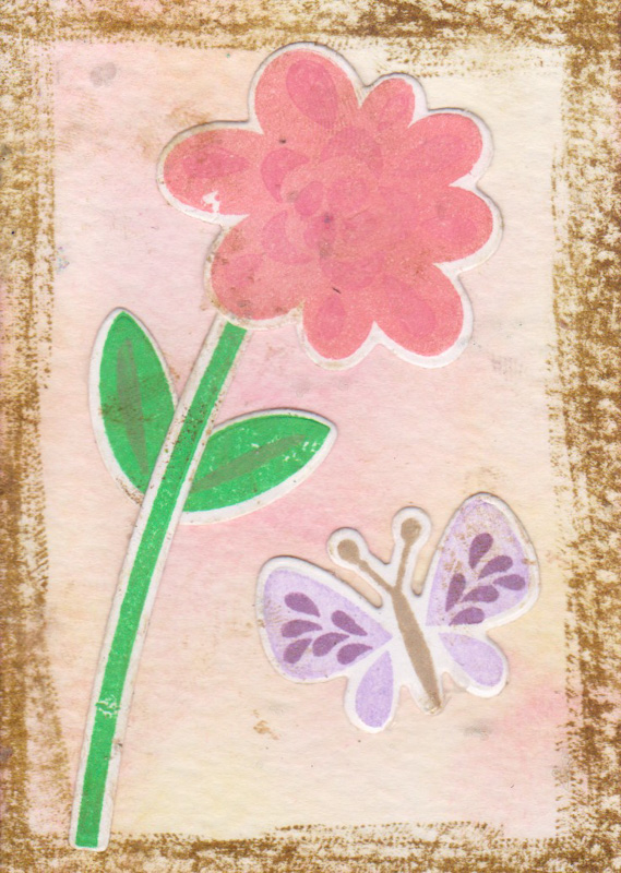 Flower and Butterfly (Inked version)