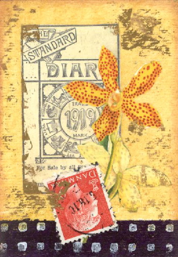 Flower with Gold leaf