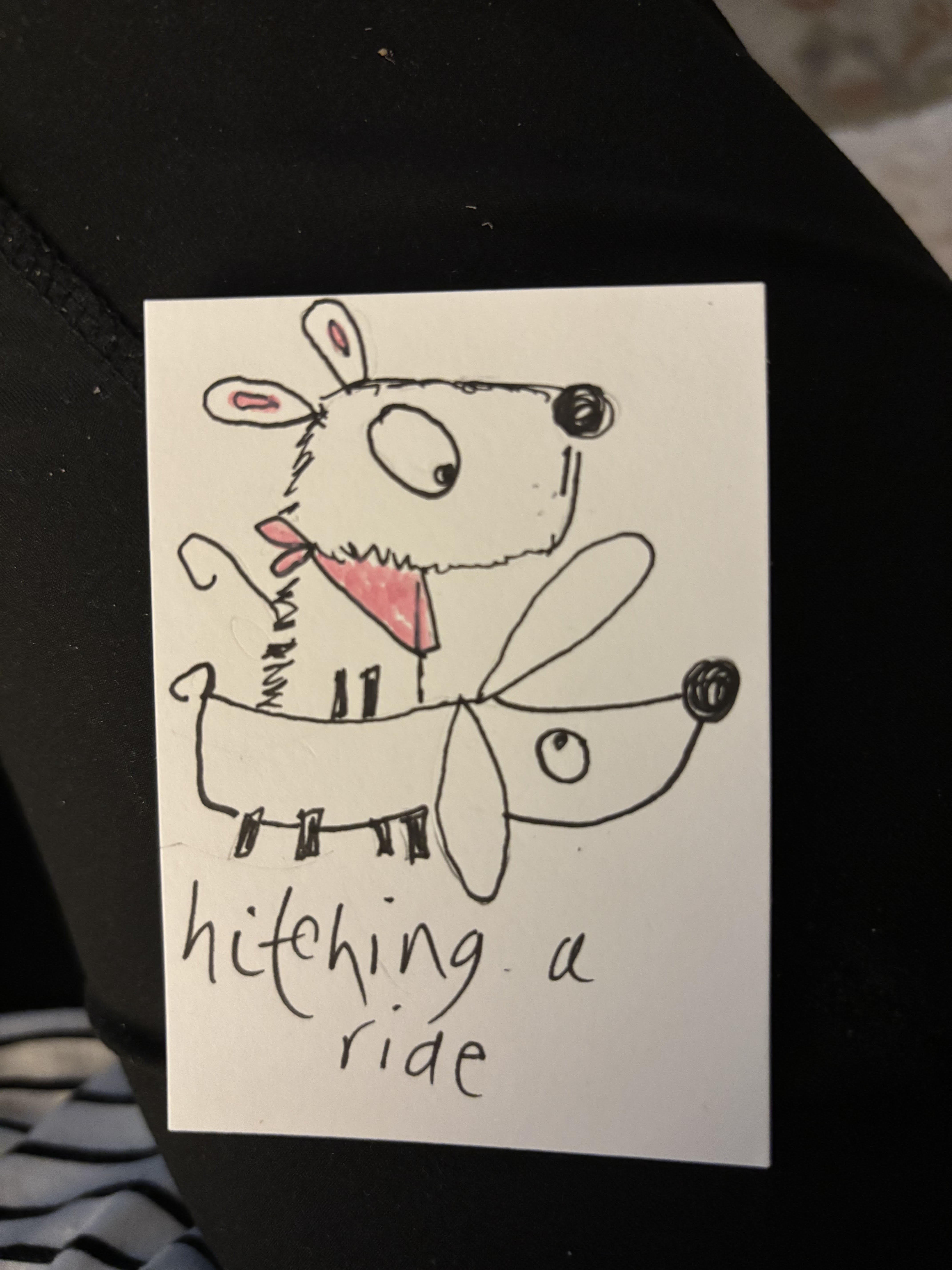 hitching a ride
