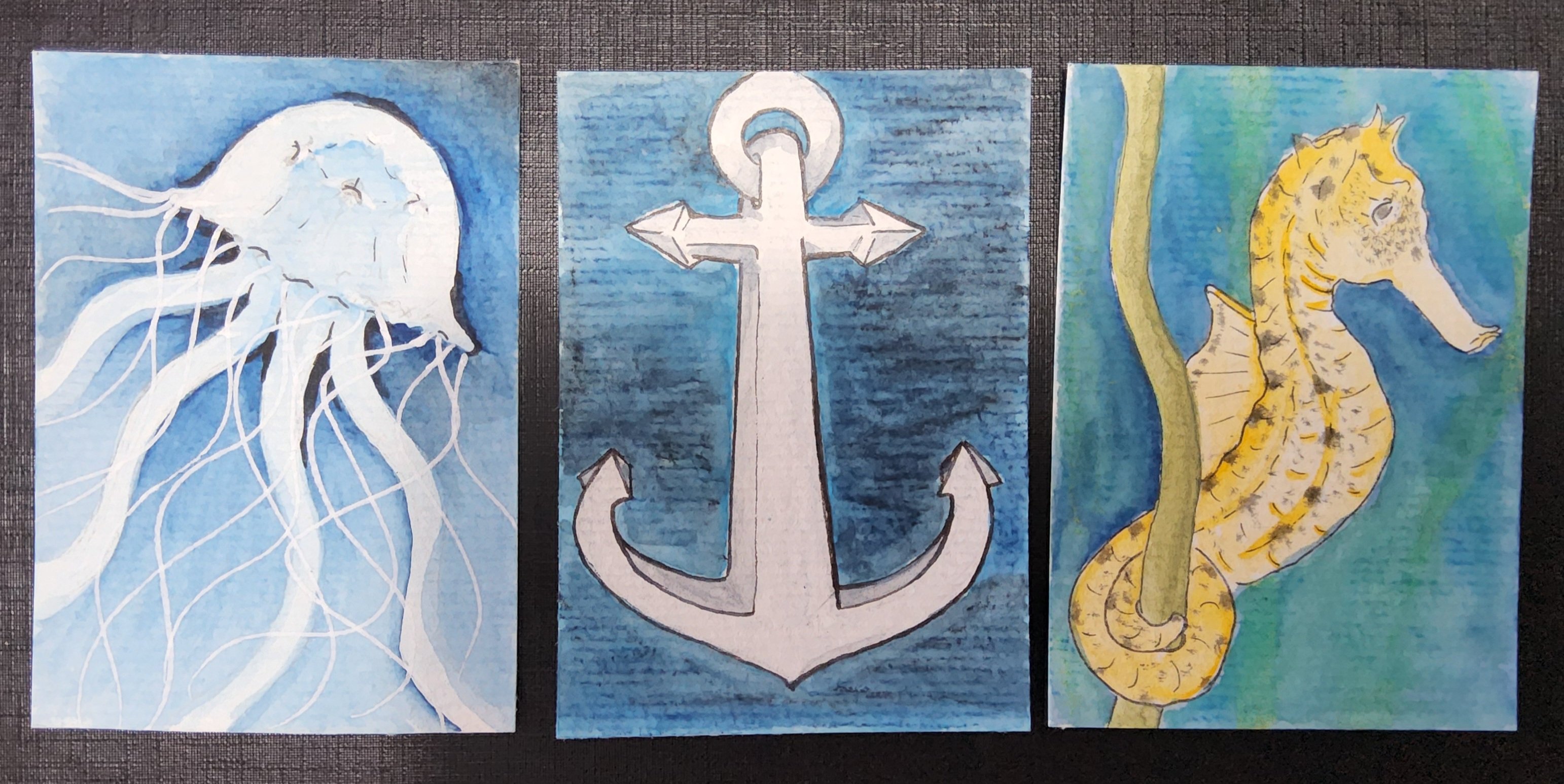 Jellyfish (traded), anchor & sea horse